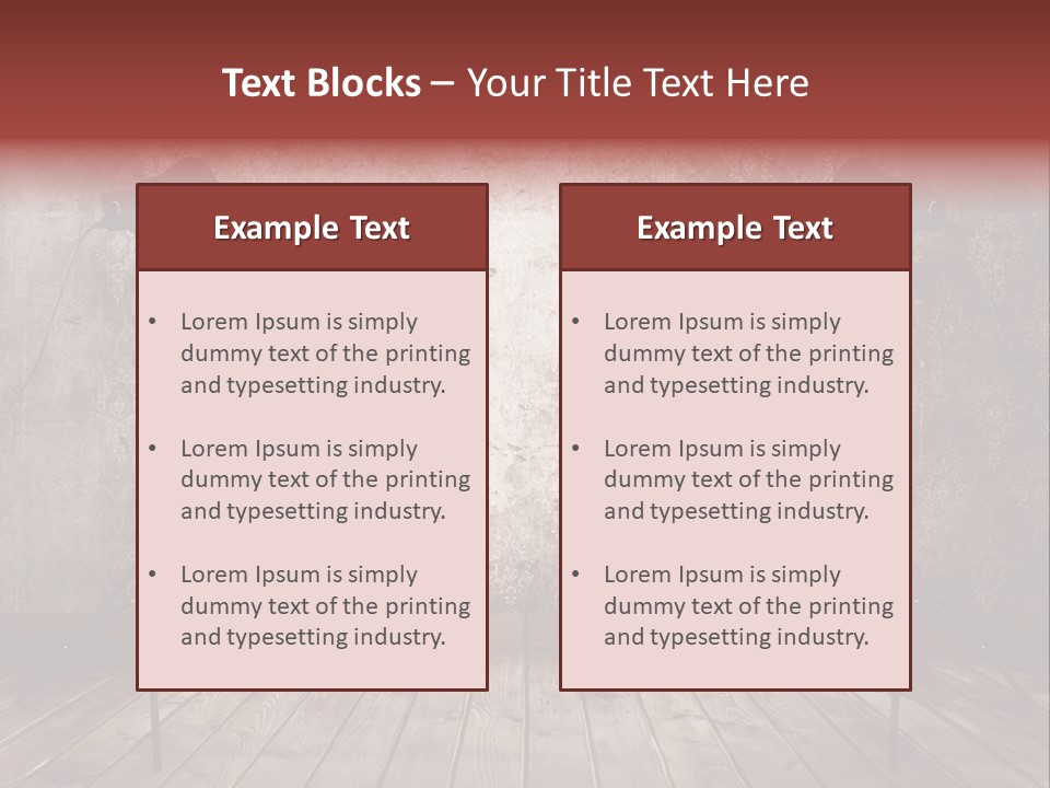 Grunge Equipment Floor PowerPoint Template