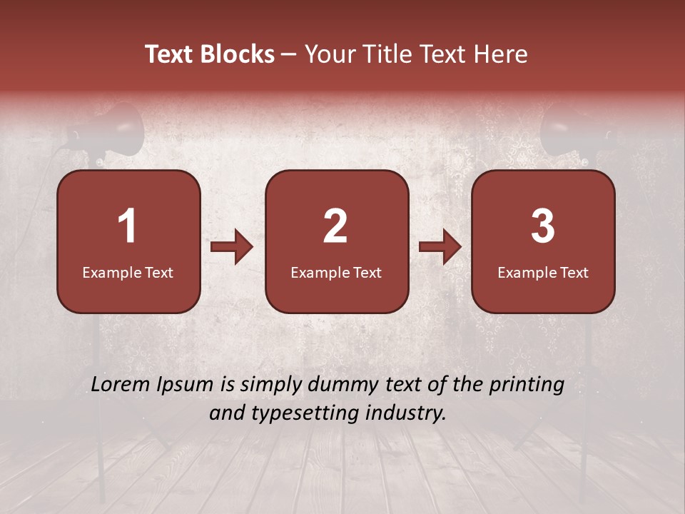 Grunge Equipment Floor PowerPoint Template