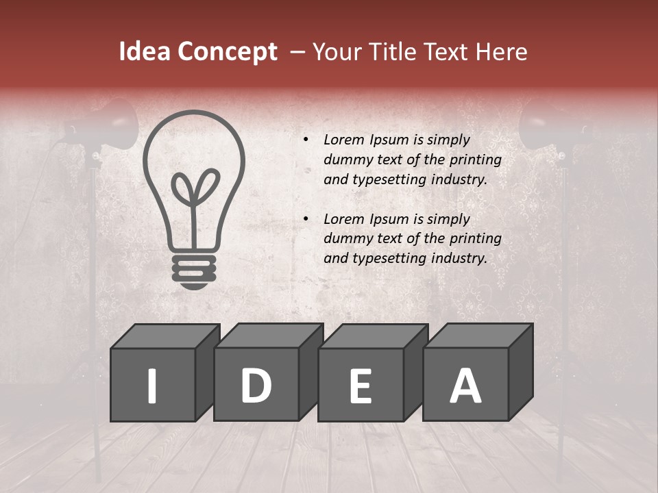 Grunge Equipment Floor PowerPoint Template