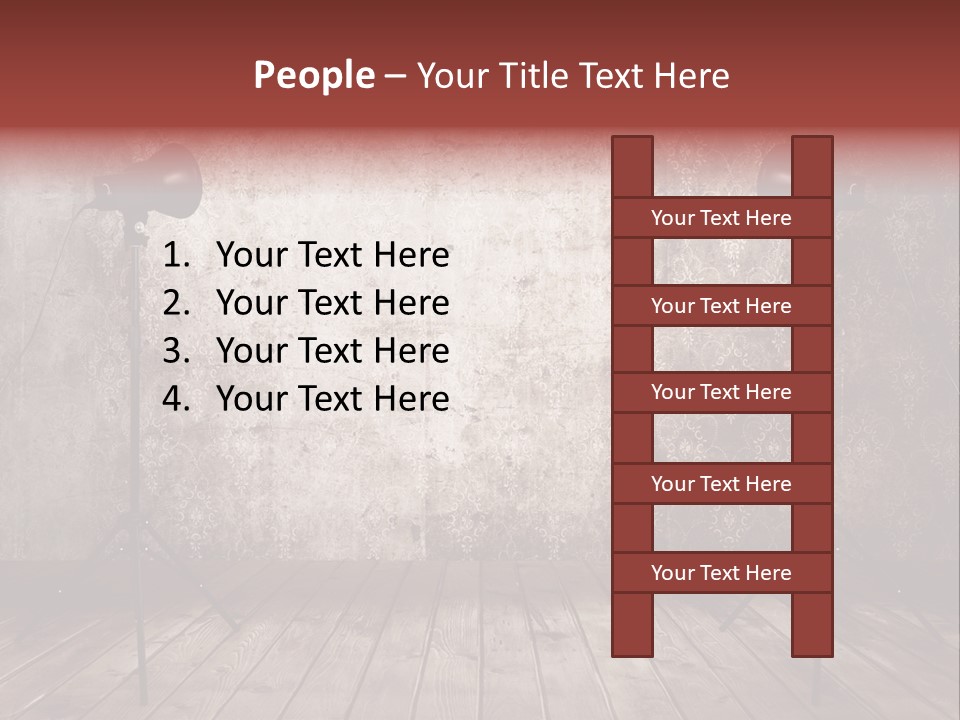 Grunge Equipment Floor PowerPoint Template