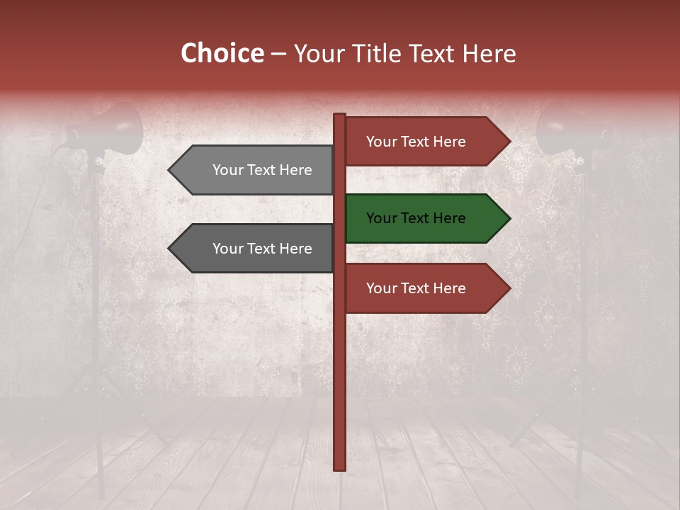 Grunge Equipment Floor PowerPoint Template