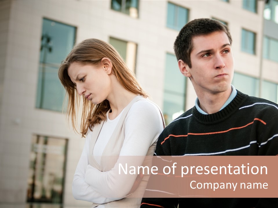 Boyfriend Sad People PowerPoint Template