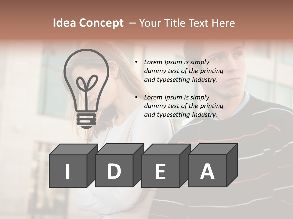 Boyfriend Sad People PowerPoint Template