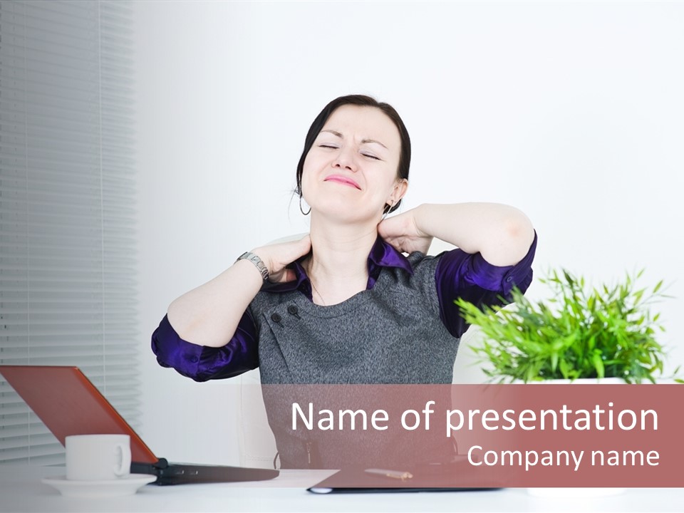 Woman Table Upset PowerPoint Template