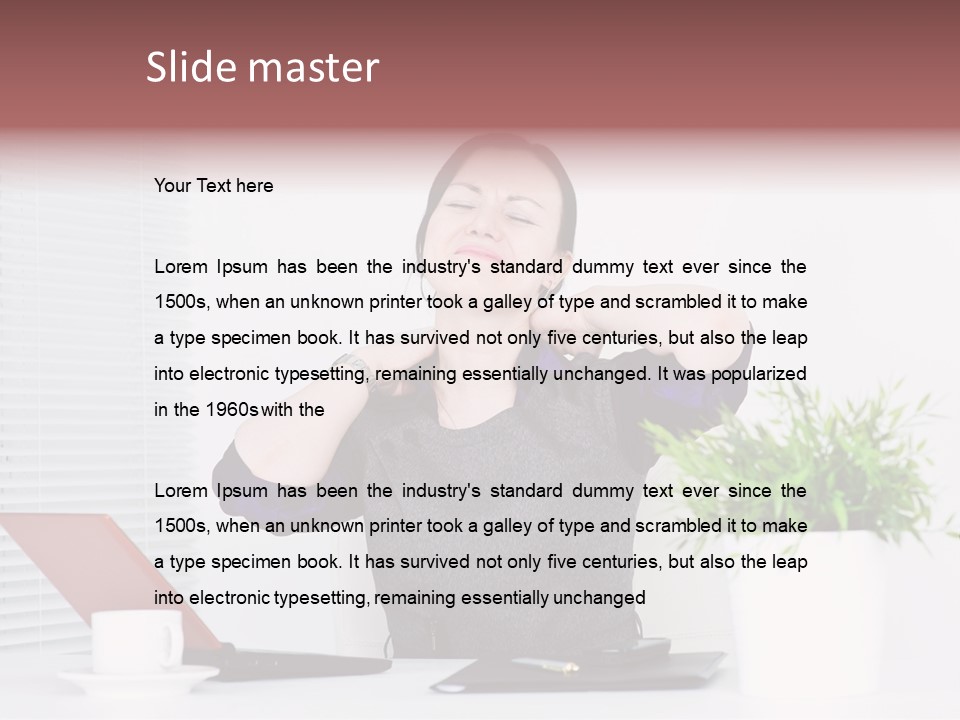 Woman Table Upset PowerPoint Template