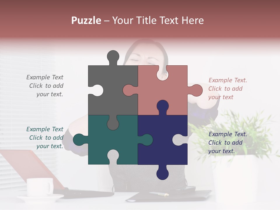 Woman Table Upset PowerPoint Template