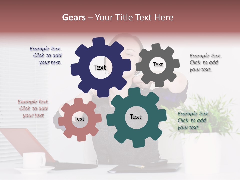 Woman Table Upset PowerPoint Template