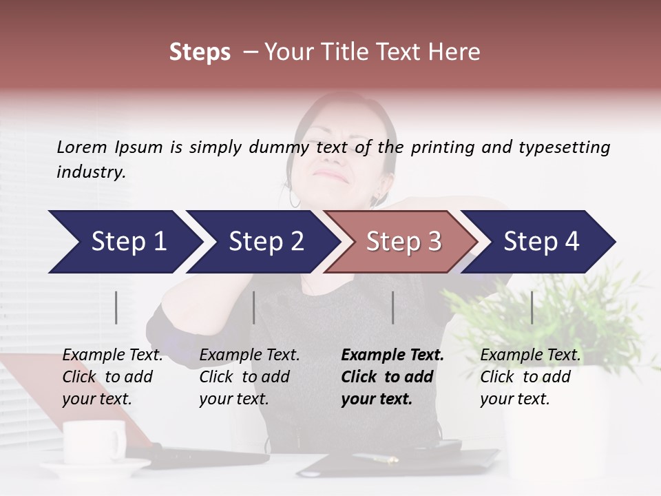 Woman Table Upset PowerPoint Template