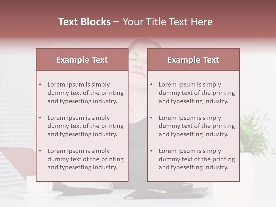 Woman Table Upset PowerPoint Template