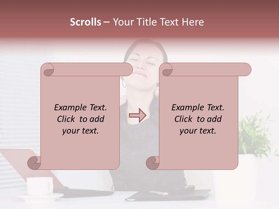 Woman Table Upset PowerPoint Template