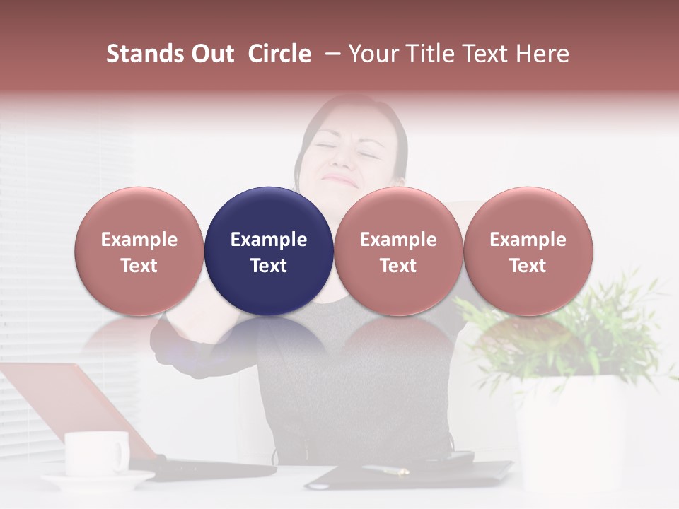Woman Table Upset PowerPoint Template
