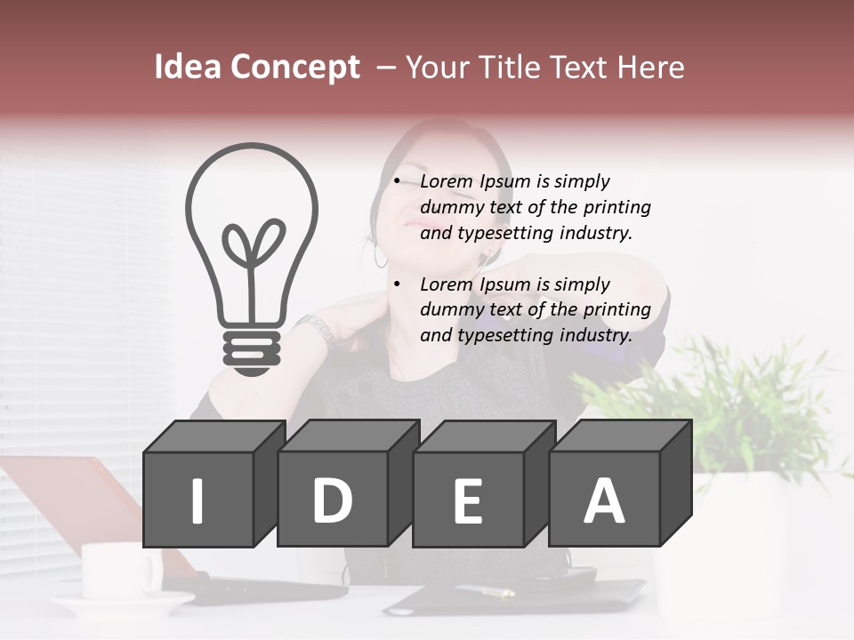 Woman Table Upset PowerPoint Template