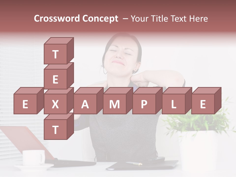 Woman Table Upset PowerPoint Template