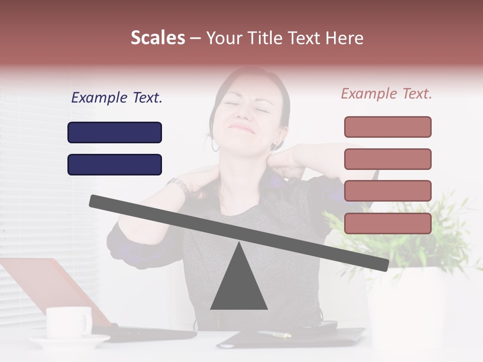 Woman Table Upset PowerPoint Template