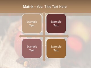 Christmas Spices Cinnamon Straw Star PowerPoint Template