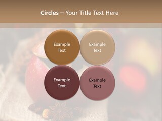 Christmas Spices Cinnamon Straw Star PowerPoint Template