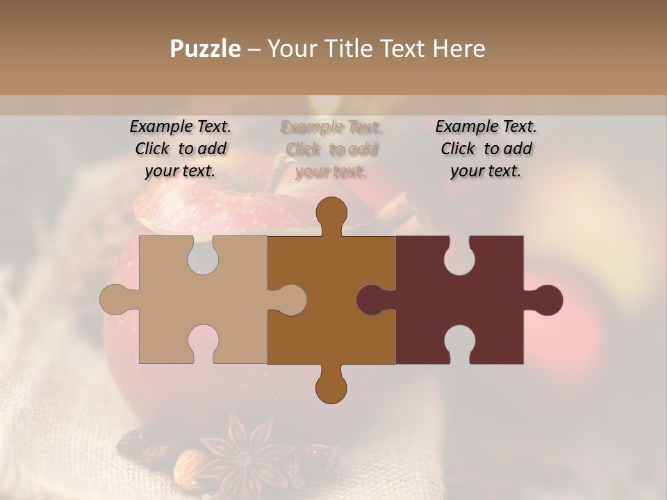 Christmas Spices Cinnamon Straw Star PowerPoint Template