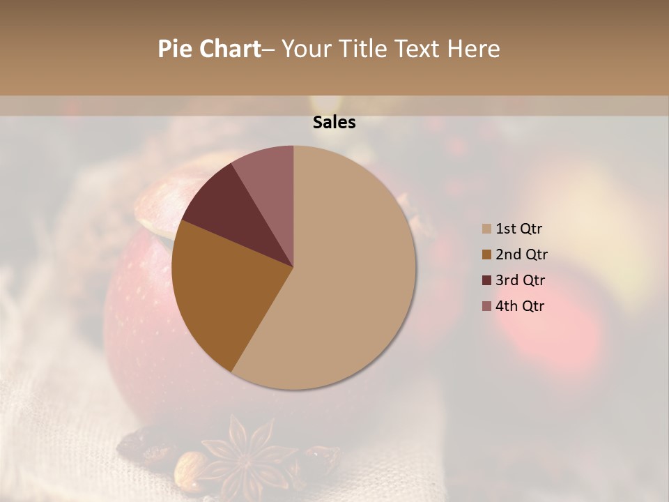 Christmas Spices Cinnamon Straw Star PowerPoint Template