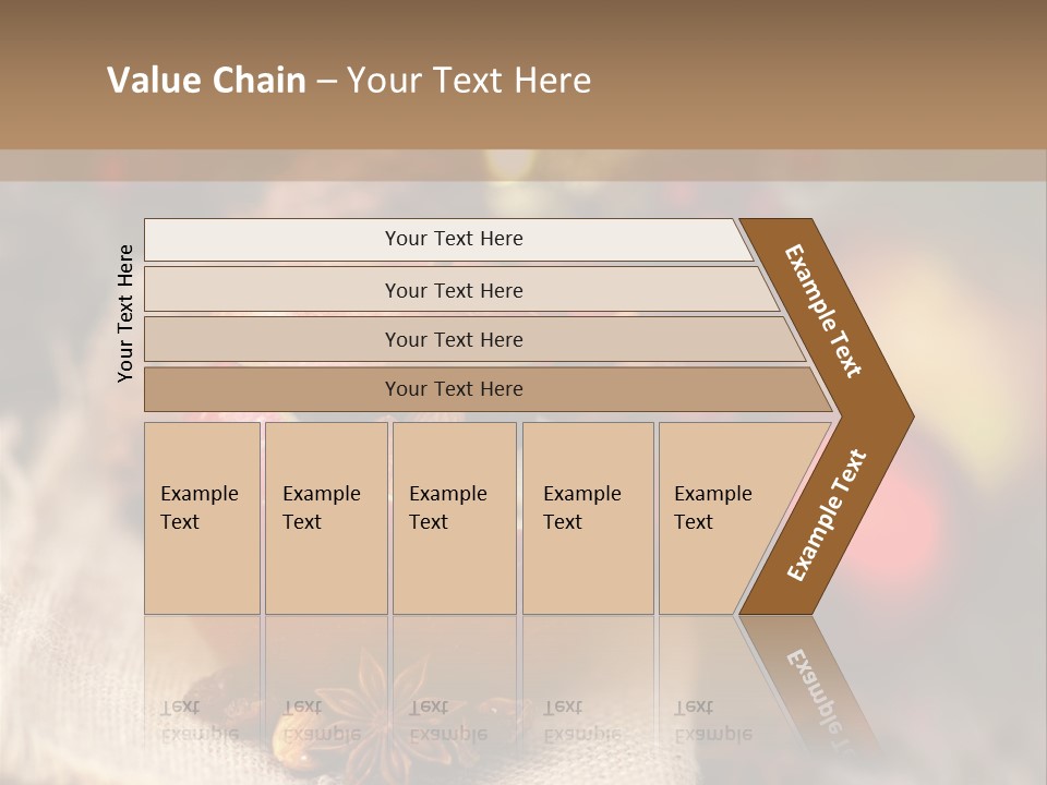 Christmas Spices Cinnamon Straw Star PowerPoint Template