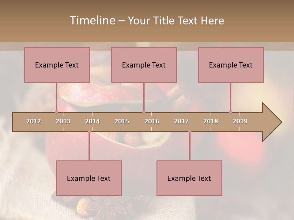 Christmas Spices Cinnamon Straw Star PowerPoint Template