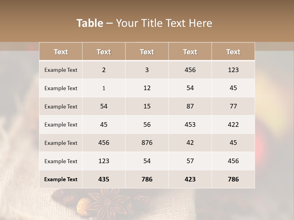 Christmas Spices Cinnamon Straw Star PowerPoint Template