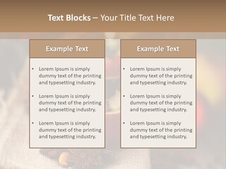 Christmas Spices Cinnamon Straw Star PowerPoint Template