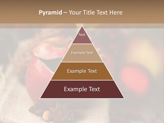 Christmas Spices Cinnamon Straw Star PowerPoint Template