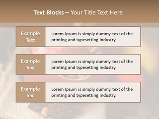 Christmas Spices Cinnamon Straw Star PowerPoint Template