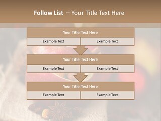 Christmas Spices Cinnamon Straw Star PowerPoint Template