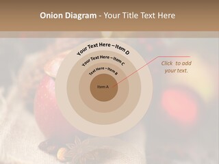 Christmas Spices Cinnamon Straw Star PowerPoint Template