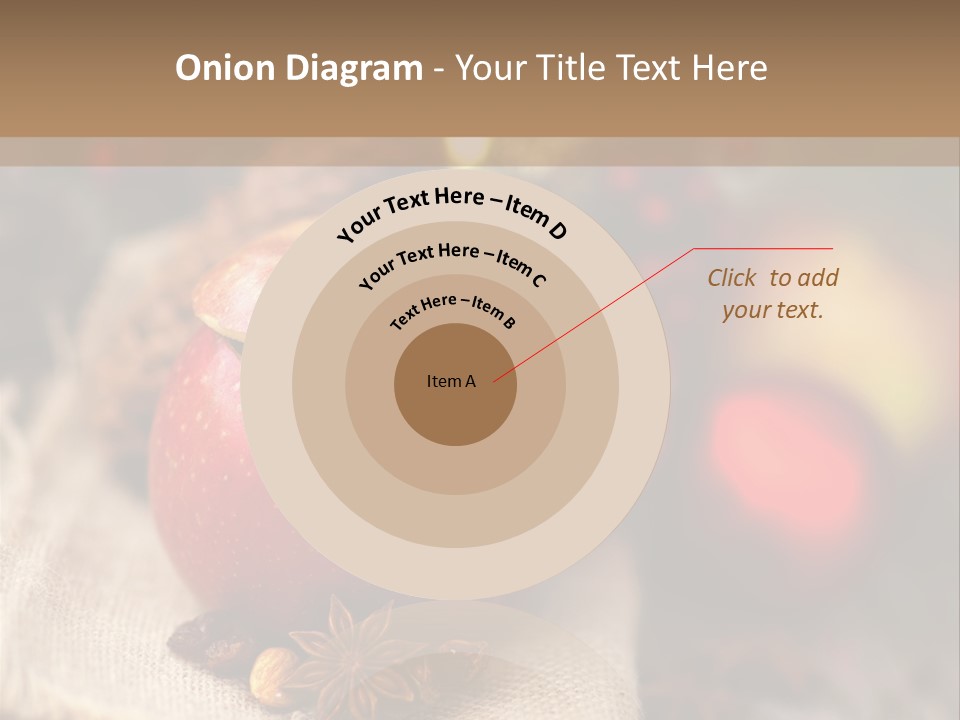 Christmas Spices Cinnamon Straw Star PowerPoint Template