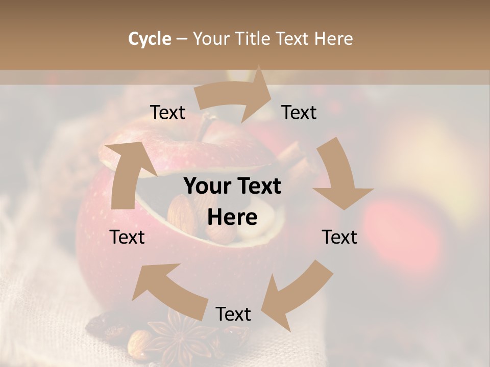 Christmas Spices Cinnamon Straw Star PowerPoint Template