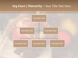 Christmas Spices Cinnamon Straw Star PowerPoint Template