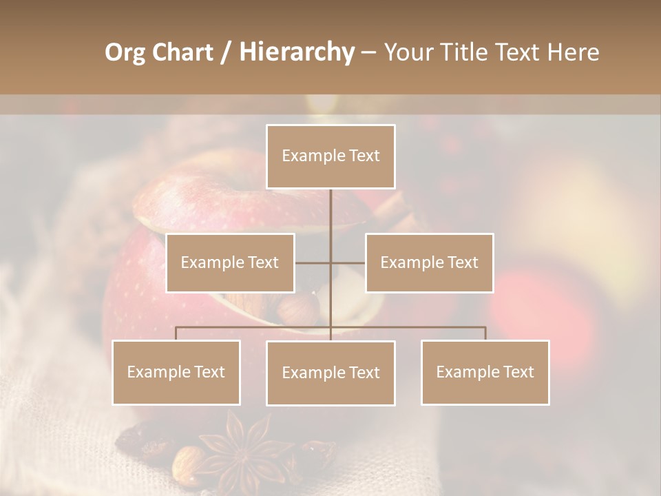 Christmas Spices Cinnamon Straw Star PowerPoint Template