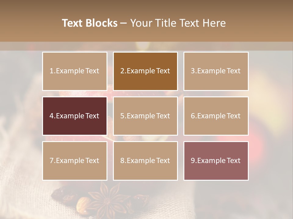 Christmas Spices Cinnamon Straw Star PowerPoint Template