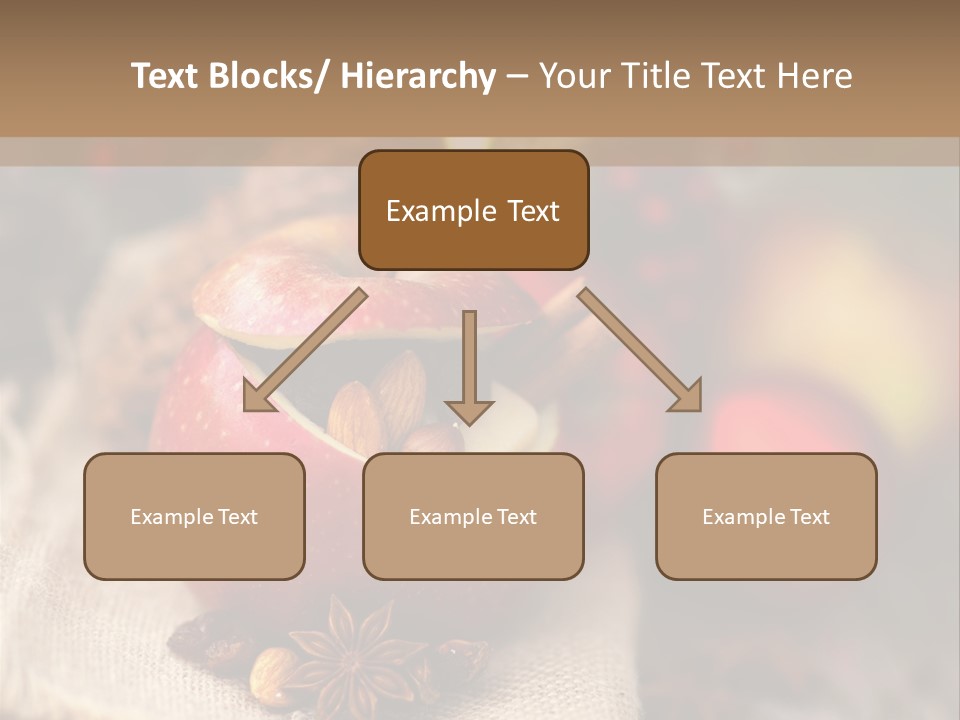 Christmas Spices Cinnamon Straw Star PowerPoint Template