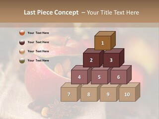 Christmas Spices Cinnamon Straw Star PowerPoint Template