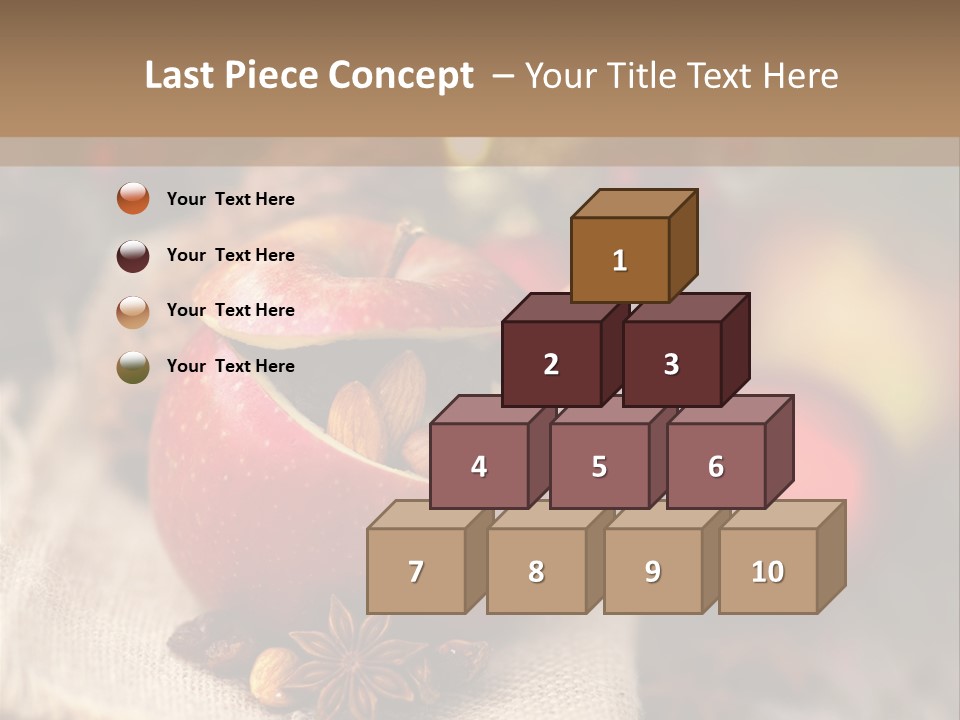 Christmas Spices Cinnamon Straw Star PowerPoint Template