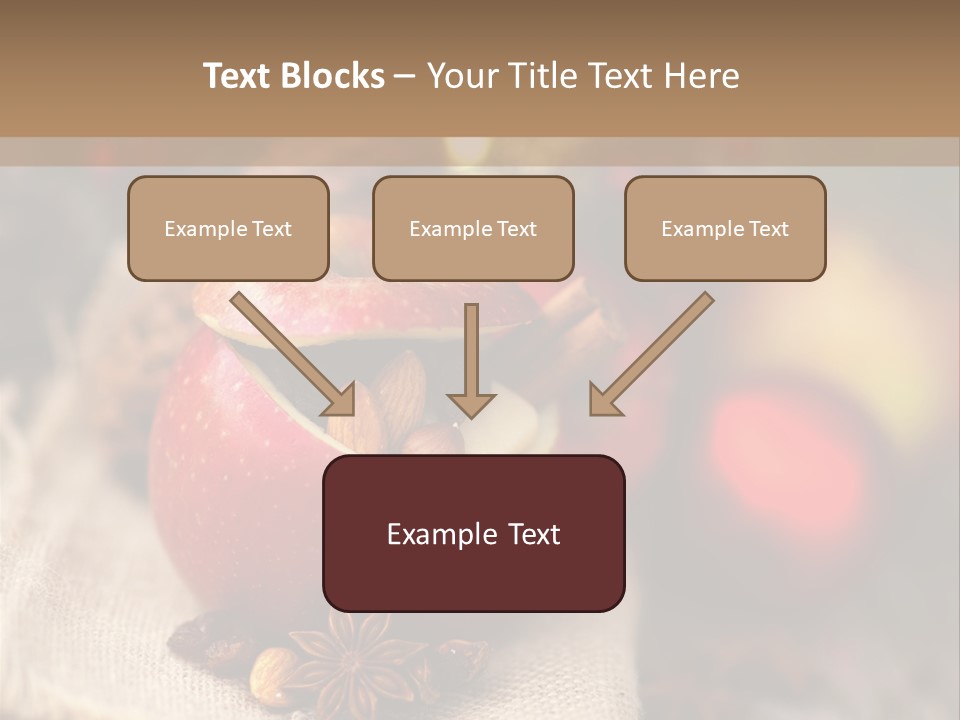 Christmas Spices Cinnamon Straw Star PowerPoint Template