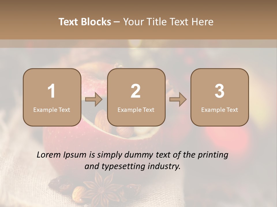 Christmas Spices Cinnamon Straw Star PowerPoint Template