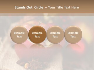 Christmas Spices Cinnamon Straw Star PowerPoint Template