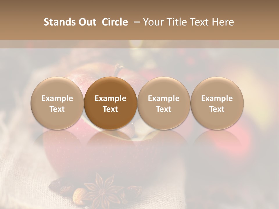 Christmas Spices Cinnamon Straw Star PowerPoint Template