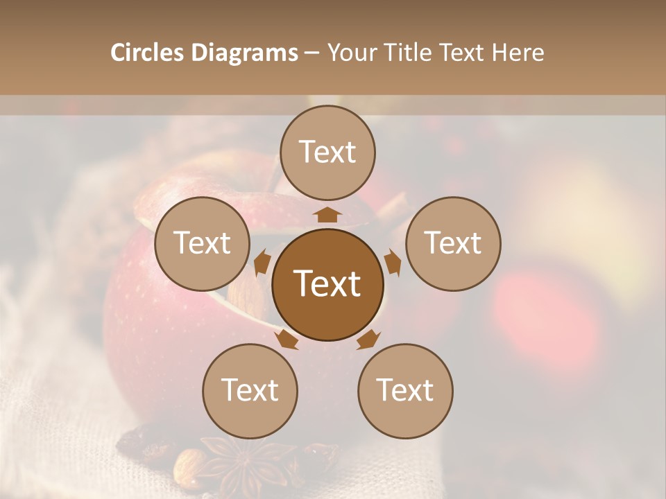 Christmas Spices Cinnamon Straw Star PowerPoint Template