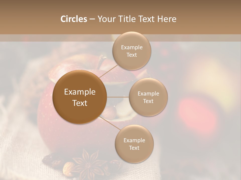 Christmas Spices Cinnamon Straw Star PowerPoint Template