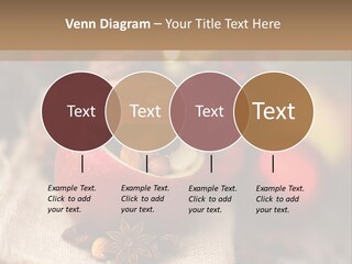 Christmas Spices Cinnamon Straw Star PowerPoint Template