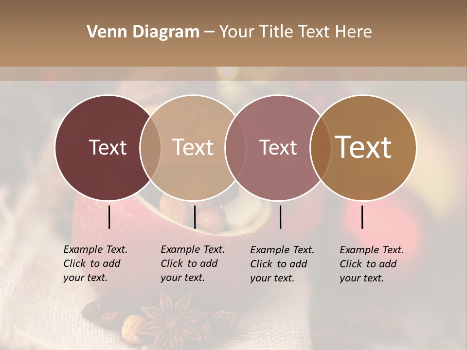 Christmas Spices Cinnamon Straw Star PowerPoint Template