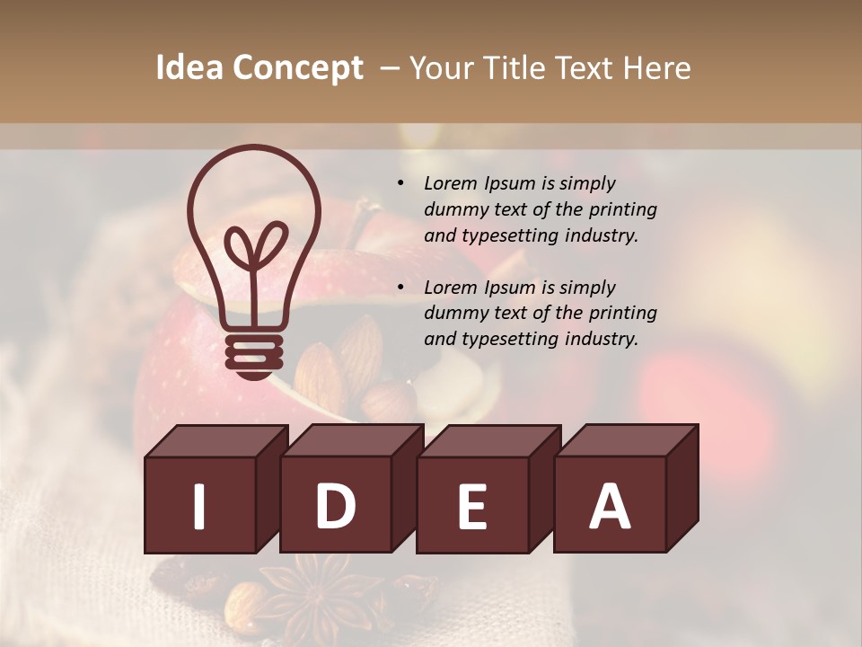 Christmas Spices Cinnamon Straw Star PowerPoint Template