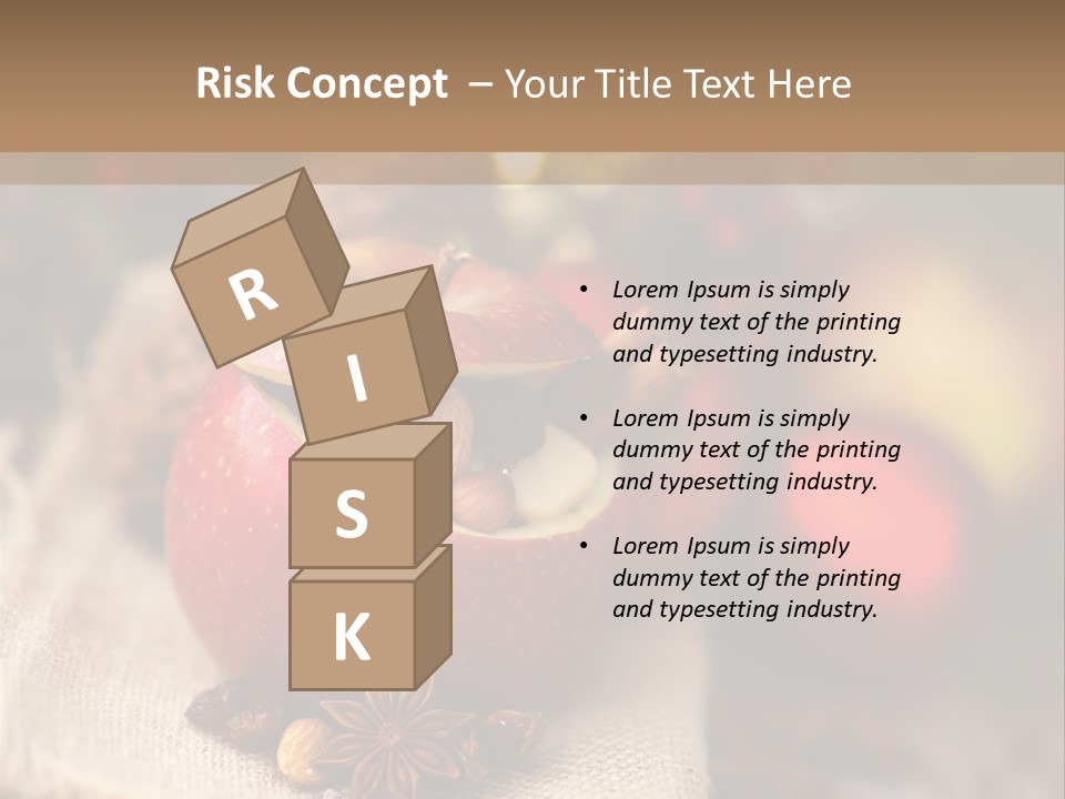 Christmas Spices Cinnamon Straw Star PowerPoint Template