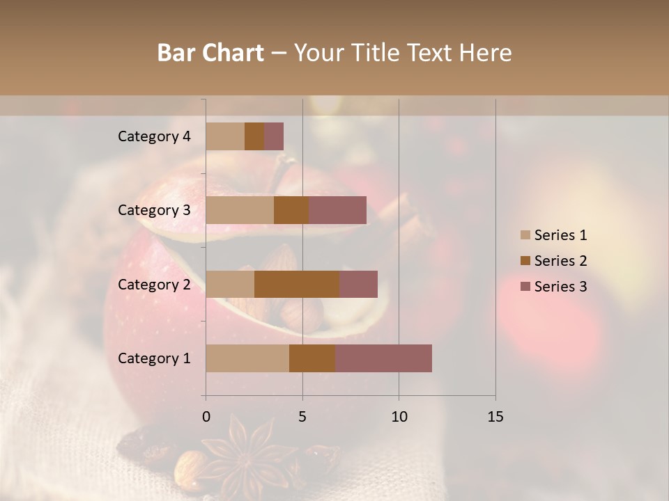 Christmas Spices Cinnamon Straw Star PowerPoint Template