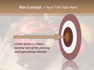 Christmas Spices Cinnamon Straw Star PowerPoint Template